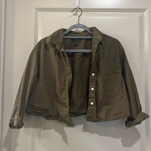 Olive green banana republic button up